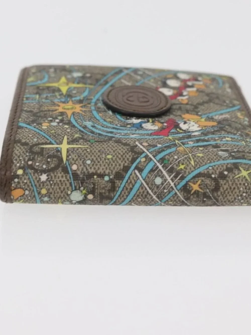 GUCCI Disney Collaboration Donald GG Supreme Wallet PVC 647937 Auth YKZ1064M